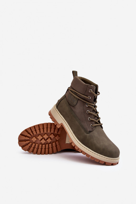 Tiene quesculino Botas zapatos Memory Foam de color caqui Big Star KK174205 Tiene quesculino Botas zapatos Memory Foam de color caqui Big Star KK174205