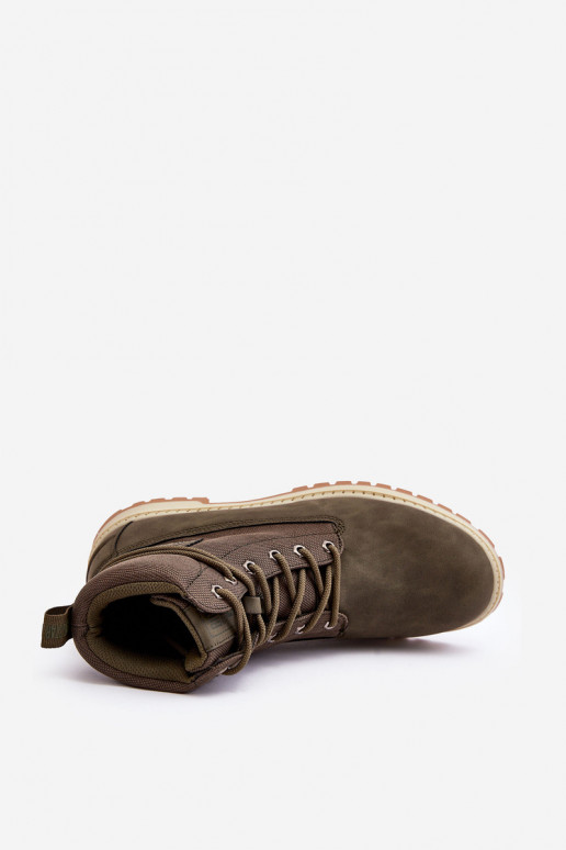 Tiene quesculino Botas zapatos Memory Foam de color caqui Big Star KK174205 Tiene quesculino Botas zapatos Memory Foam de color caqui Big Star KK174205