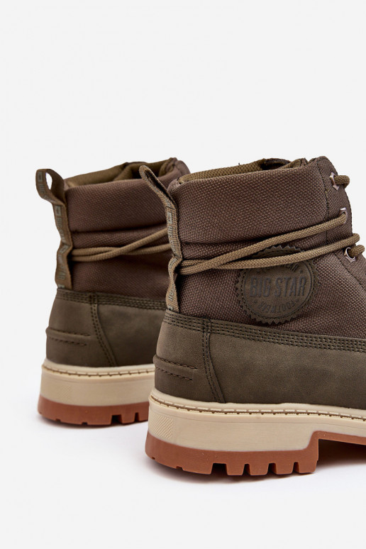 Tiene quesculino Botas zapatos Memory Foam de color caqui Big Star KK174205 Tiene quesculino Botas zapatos Memory Foam de color caqui Big Star KK174205