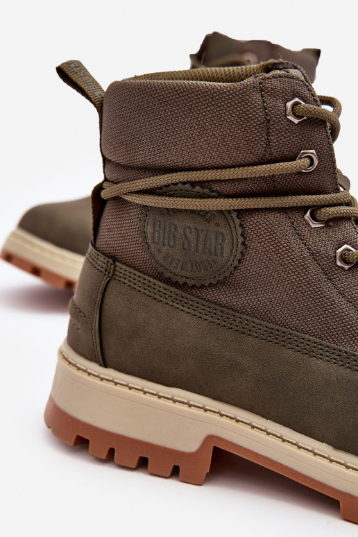 Tiene quesculino Botas zapatos Memory Foam de color caqui Big Star KK174205 Tiene quesculino Botas zapatos Memory Foam de color caqui Big Star KK174205