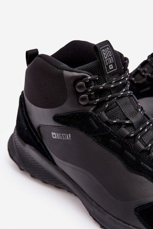 Tiene quesculino botas de montaña calentamiento de color negro Big Star MM174334 Tiene quesculino botas de montaña calentamiento de color negro Big Star MM174334