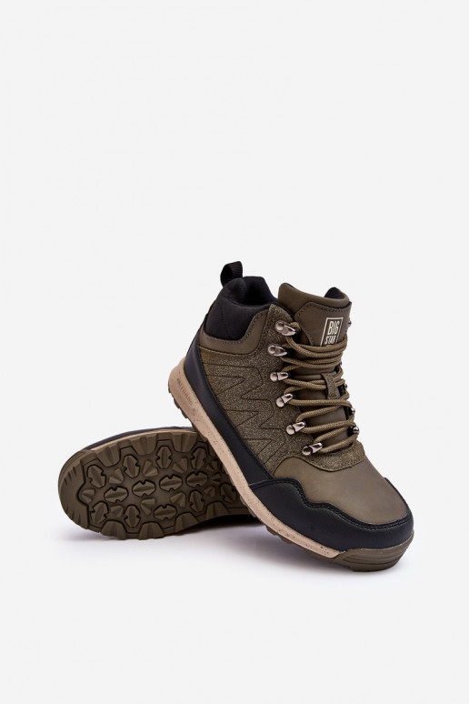 Femenino Botas de montaña con calefacción de color caqui Big Star MM274480 Femenino Botas de montaña con calefacción de color caqui Big Star MM274480