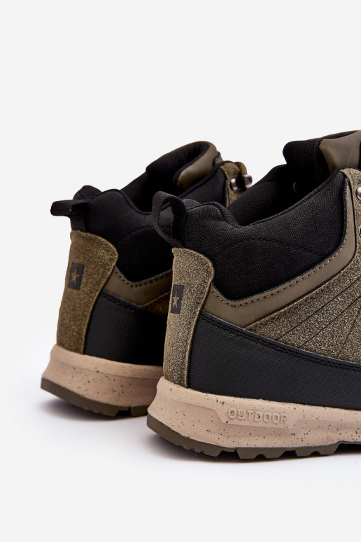 Femenino Botas de montaña con calefacción de color caqui Big Star MM274480 Femenino Botas de montaña con calefacción de color caqui Big Star MM274480