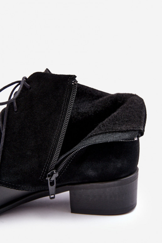 De moda Femenino Botas con cordones de color negro Kefora De moda Femenino Botas con cordones de color negro Kefora