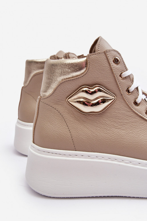 Zapatos de ocio Alto con cremalleras Lemar beige Katerin Zapatos de ocio Alto con cremalleras Lemar beige Katerin