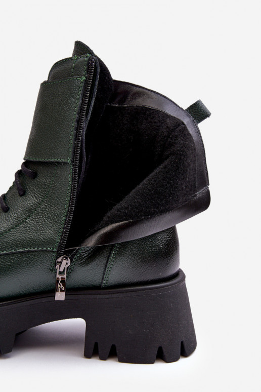 Piel botas altas de montar color verde Lemar Anceria Piel botas altas de montar color verde Lemar Anceria