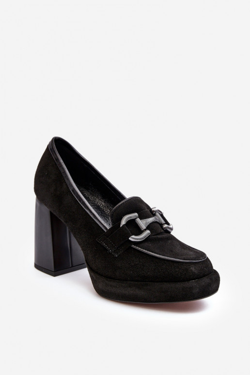 Piel Zapatos En un poste enorme Laura Messi 2706 de color negro Piel Zapatos En un poste enorme Laura Messi 2706 de color negro