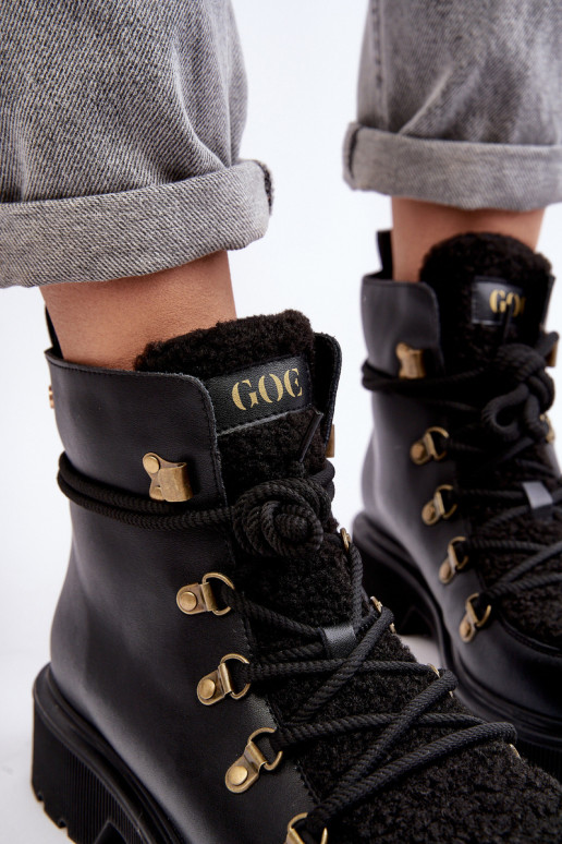 Piel Botas zapatos Femenino GOE MM2N4082 de color negro