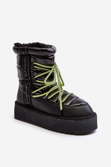 Botas de nieve para mujer con suela gruesa veganas D.Franklin DFSH371007 color negro