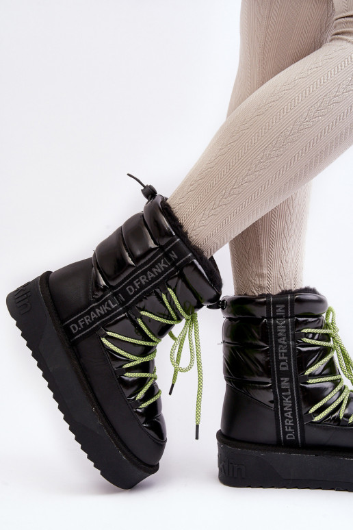 Botas de nieve Femenino Sobre una suela gruesa Vegano D.Franklin DFSH371007 de color negro Botas de nieve Femenino Sobre una suela gruesa Vegano D.Franklin DFSH371007 de color negro