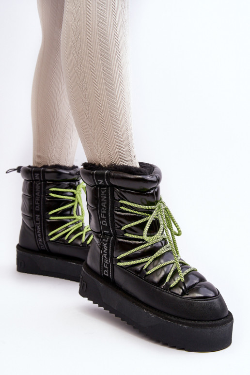 Botas de nieve Femenino Sobre una suela gruesa Vegano D.Franklin DFSH371007 de color negro Botas de nieve Femenino Sobre una suela gruesa Vegano D.Franklin DFSH371007 de color negro