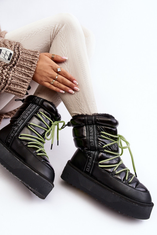 Botas de nieve Femenino Sobre una suela gruesa Vegano D.Franklin DFSH371007 de color negro Botas de nieve Femenino Sobre una suela gruesa Vegano D.Franklin DFSH371007 de color negro