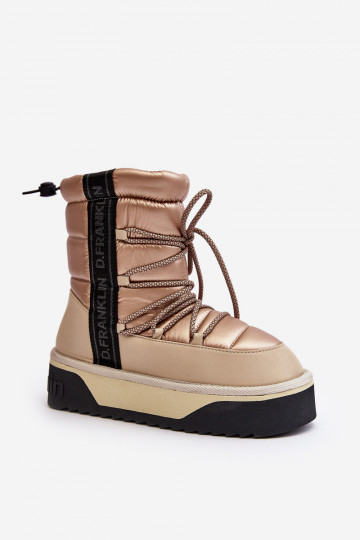 Botas de nieve para mujer con suela gruesa veganas D.Franklin DFSH371006 color arena