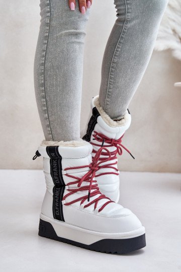 Botas de nieve para mujer con suela gruesa veganas D.Franklin DFSH371007 color blanco