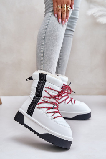 Botas de nieve para mujer con suela gruesa veganas D.Franklin DFSH371007 color blanco 2