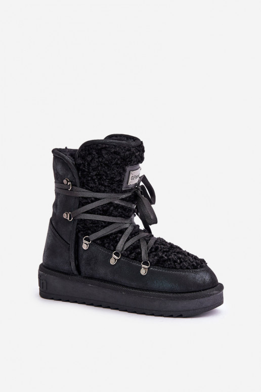 Botas de nieve con una plataforma Vegano D.Franklin DFSH370004 de color negro