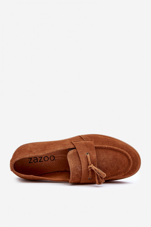 Tiene quesculino de gamuza Mocasines zapatos Zazoo 1566 - Ciepły Brąz Tiene quesculino de gamuza Mocasines zapatos Zazoo 1566 - Ciepły Brąz