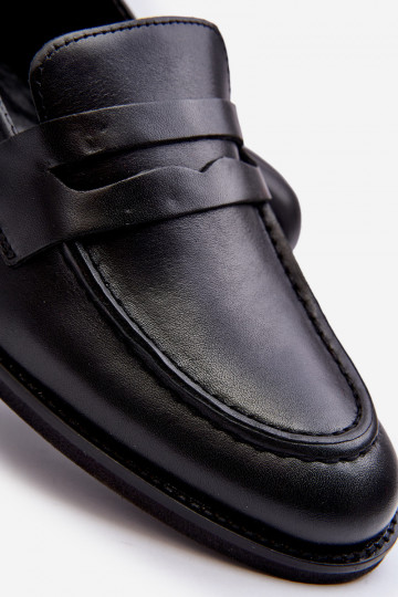Tiene quesculino Piel zapatos Mocasines Zazoo 1570/1 de color negro 2