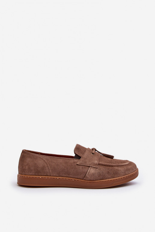 Tiene quesculino de gamuza Mocasines zapatos Zazoo 1566 color marrón Tiene quesculino de gamuza Mocasines zapatos Zazoo 1566 color marrón