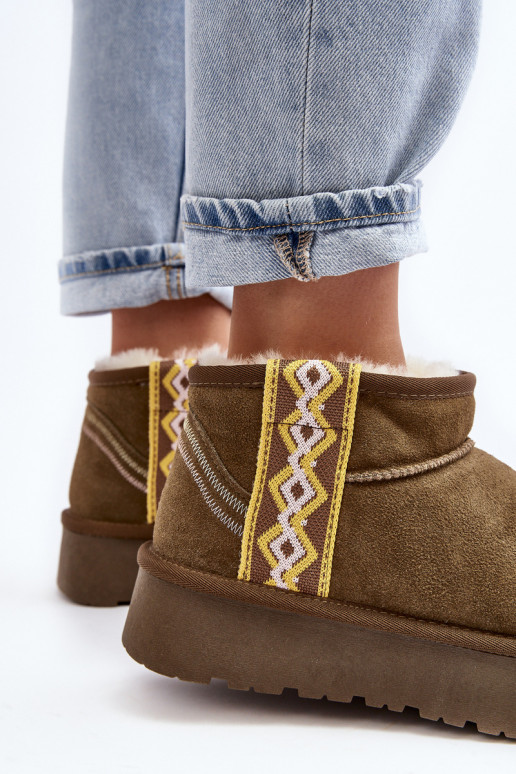 Piel de gamuza Botas de nieve Femenino color verde Vebissat Piel de gamuza Botas de nieve Femenino color verde Vebissat