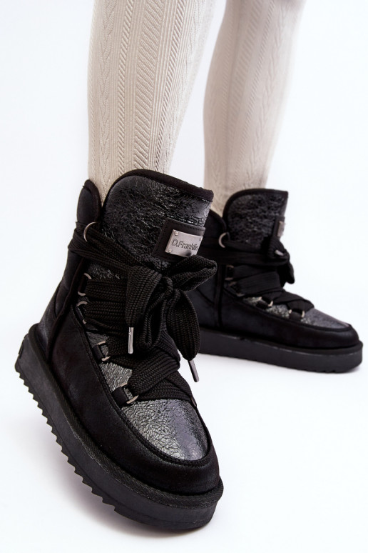 Femenino Botas de nieve con detalles elegantes D.Franklin DFSH370006 de color negro