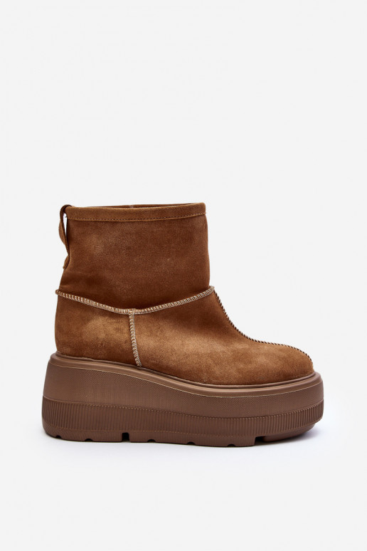 Piel Femenino Botas con suelas masivas de moda color marrón Zazoo 3424 Piel Femenino Botas con suelas masivas de moda color marrón Zazoo 3424