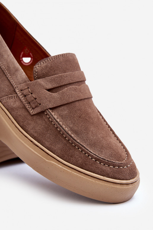 de gamuza Zapatos de hombre Mocasines Zazoo 1574 beige de gamuza Zapatos de hombre Mocasines Zazoo 1574 beige