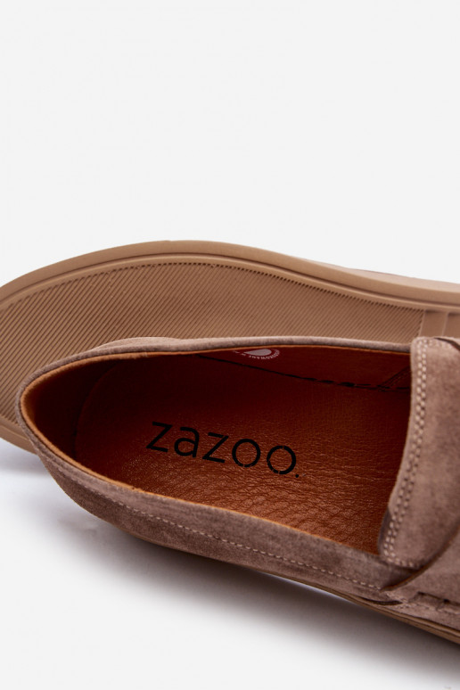 de gamuza Zapatos de hombre Mocasines Zazoo 1574 beige de gamuza Zapatos de hombre Mocasines Zazoo 1574 beige