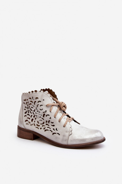 Zazoo 2871 Botas caladas Femenino con cordones color plata Zazoo 2871 Botas caladas Femenino con cordones color plata