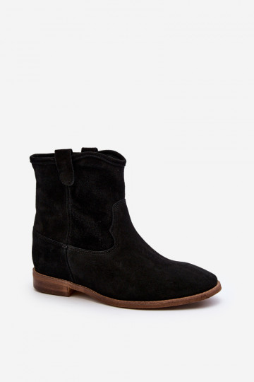 Zazoo 2326 de gamuza Un modelo convincente Botas de mujer de color negro