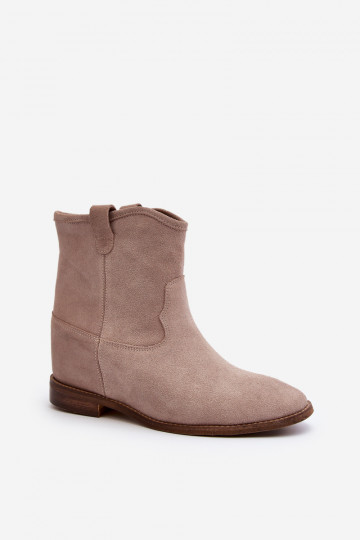 Zazoo 2326 de gamuza Un modelo convincente Botas de mujer beige 2