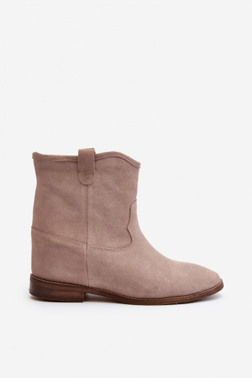 Zazoo 2326 de gamuza Un modelo convincente Botas de mujer beige