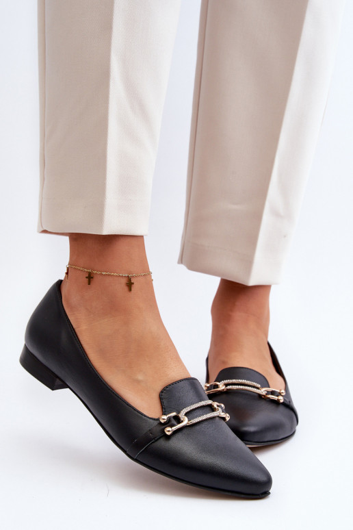 Zazoo 2885 bailarinas con adornos de color negro Zazoo 2885 bailarinas con adornos de color negro