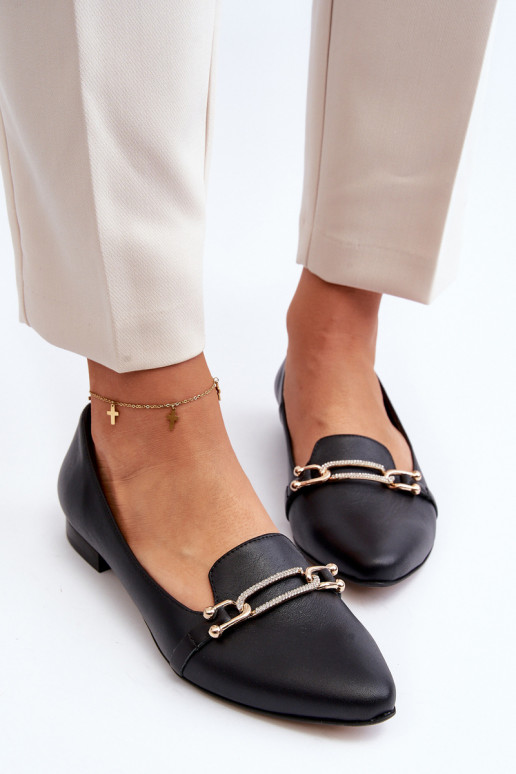 Zazoo 2885 bailarinas con adornos de color negro Zazoo 2885 bailarinas con adornos de color negro