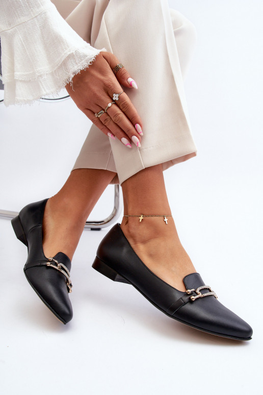 Zazoo 2885 bailarinas con adornos de color negro Zazoo 2885 bailarinas con adornos de color negro