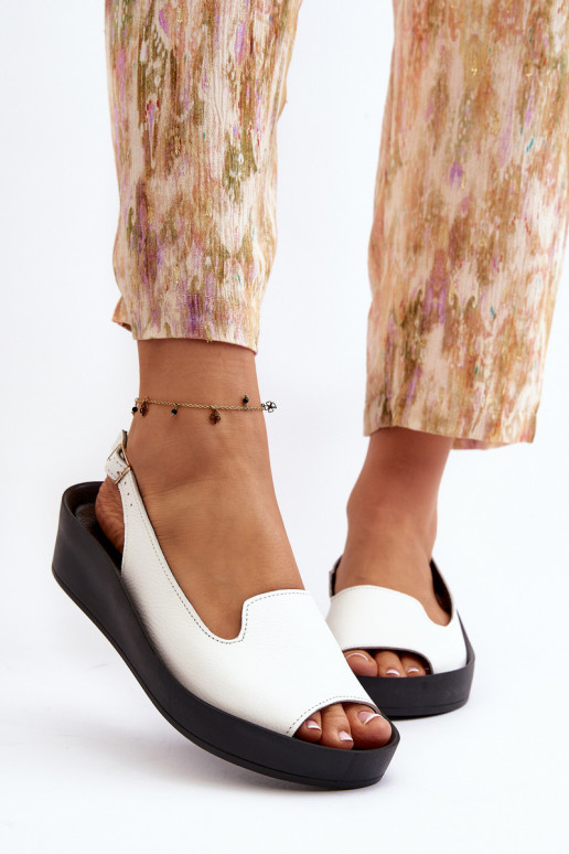 Zazoo 2893 Sandalias de mujer Piel na Gruesoj PodeszAie el color blanco Zazoo 2893 Sandalias de mujer Piel na Gruesoj PodeszAie el color blanco