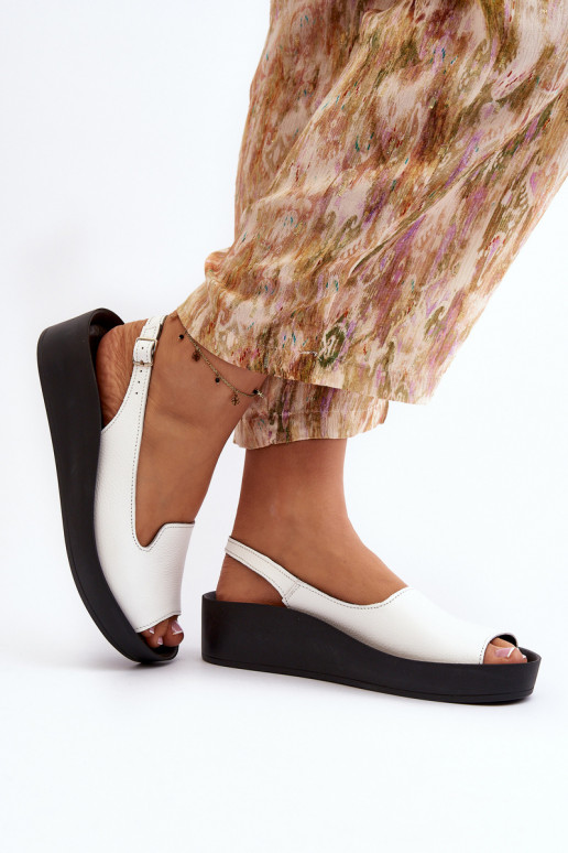 Zazoo 2893 Sandalias de mujer Piel na Gruesoj PodeszAie el color blanco Zazoo 2893 Sandalias de mujer Piel na Gruesoj PodeszAie el color blanco