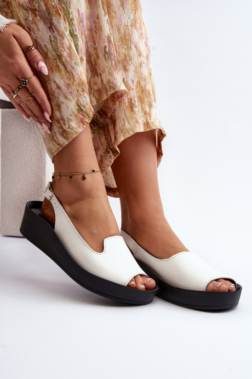 Zazoo 2893 Sandalias de mujer Piel na Gruesoj PodeszAie el color blanco Zazoo 2893 Sandalias de mujer Piel na Gruesoj PodeszAie el color blanco