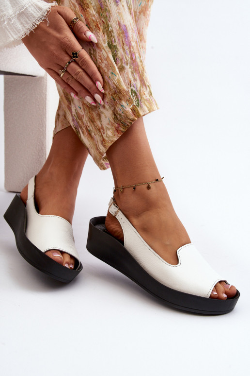 Zazoo 2893 Sandalias de mujer Piel na Gruesoj PodeszAie el color blanco Zazoo 2893 Sandalias de mujer Piel na Gruesoj PodeszAie el color blanco