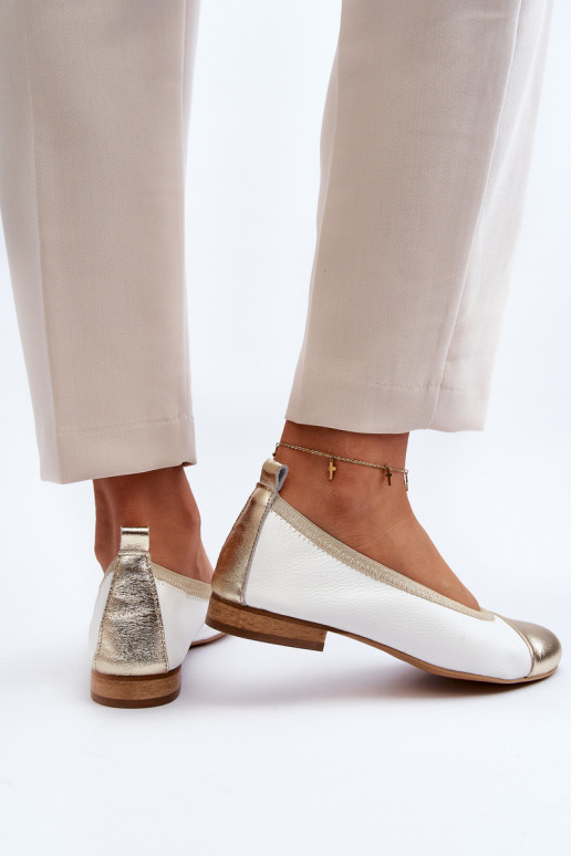Zazoo 2890 bailarinas Blanco-color dorado Zazoo 2890 bailarinas Blanco-color dorado