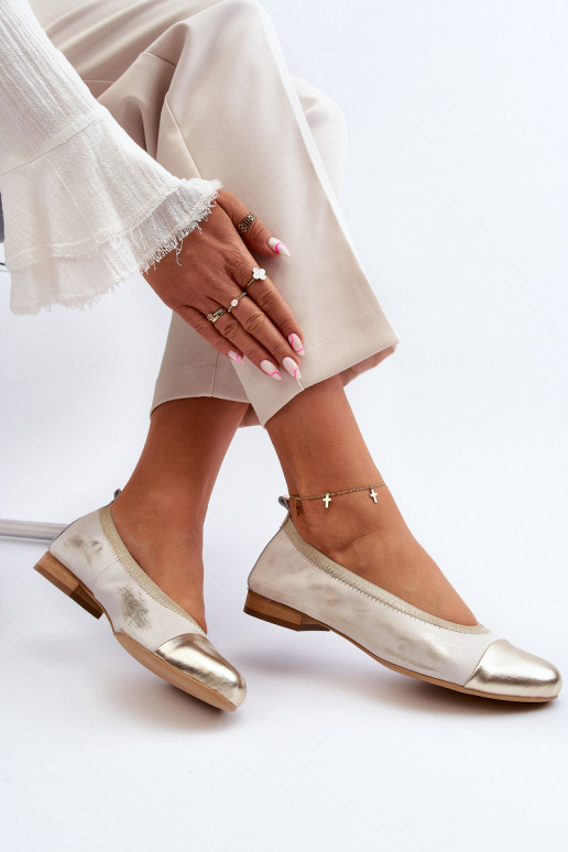 Zazoo 2890 bailarinas color dorado Limpiado Zazoo 2890 bailarinas color dorado Limpiado