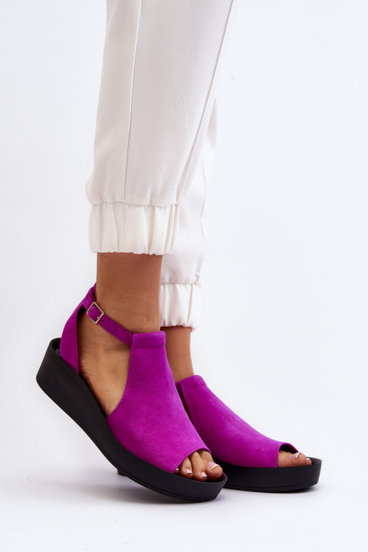 Zazoo 2914 Sandalias mujer ante color rosa Zazoo 2914 Sandalias mujer ante color rosa