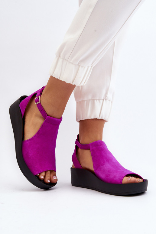 Zazoo 2914 Sandalias mujer ante color rosa Zazoo 2914 Sandalias mujer ante color rosa