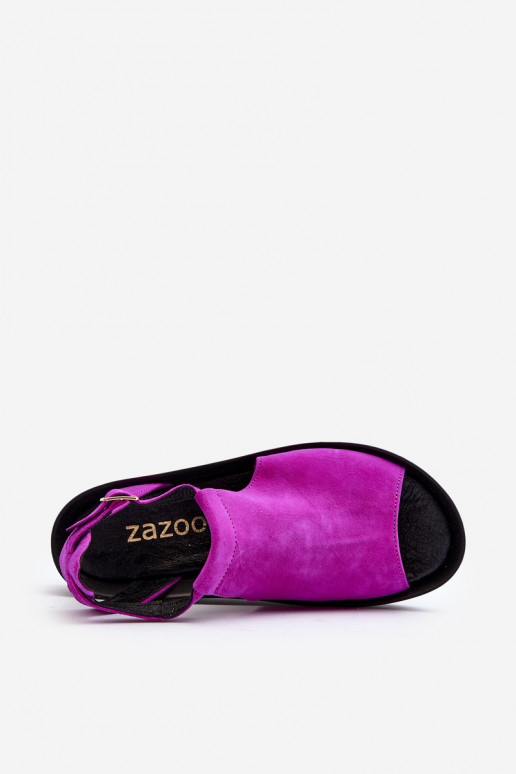 Zazoo 2914 Sandalias mujer ante color rosa Zazoo 2914 Sandalias mujer ante color rosa