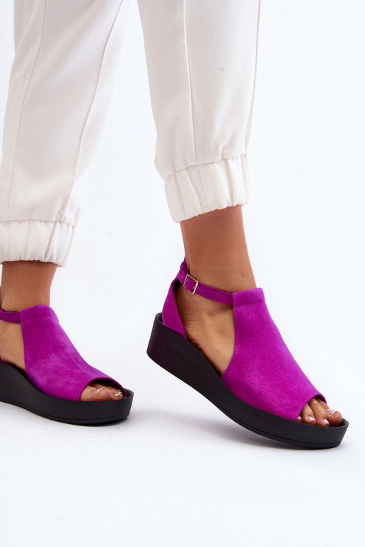 Zazoo 2914 Sandalias mujer ante color rosa Zazoo 2914 Sandalias mujer ante color rosa