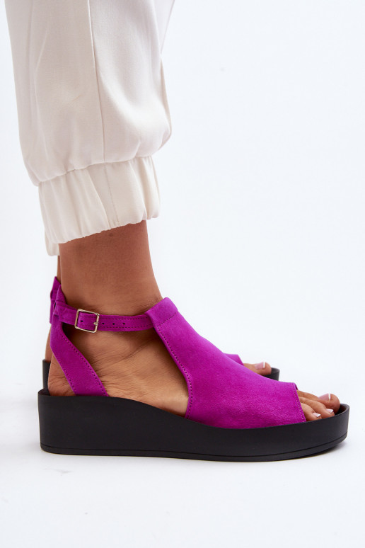 Zazoo 2914 Sandalias mujer ante color rosa Zazoo 2914 Sandalias mujer ante color rosa