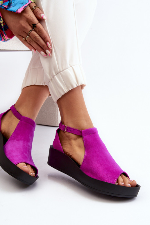 Zazoo 2914 Sandalias mujer ante color rosa Zazoo 2914 Sandalias mujer ante color rosa