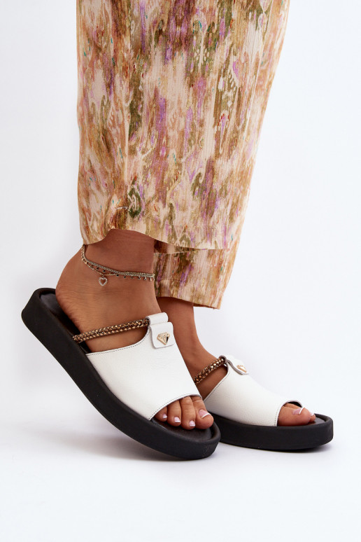 Zazoo 2896 zapatillas de mujer Piel el color blanco Zazoo 2896 zapatillas de mujer Piel el color blanco