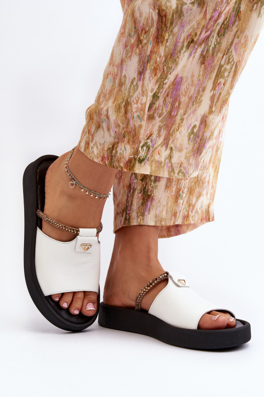 Zazoo 2896 zapatillas de mujer Piel el color blanco Zazoo 2896 zapatillas de mujer Piel el color blanco