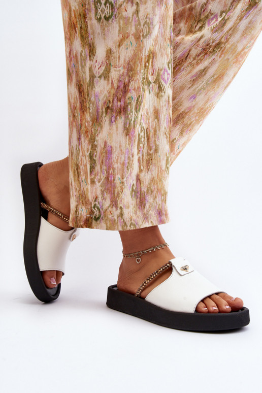 Zazoo 2896 zapatillas de mujer Piel el color blanco Zazoo 2896 zapatillas de mujer Piel el color blanco